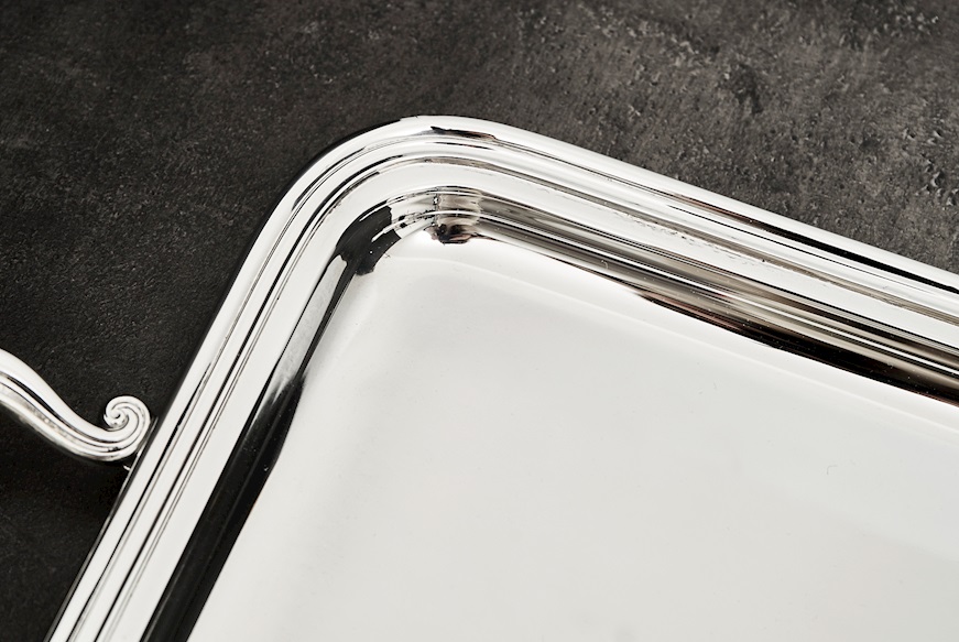 Rectangular tray silver 1205 grammi Zanolli Vintage