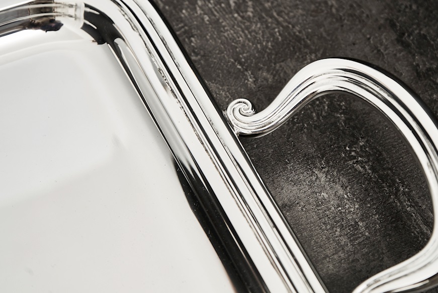 Rectangular tray silver 1205 grammi Zanolli Vintage