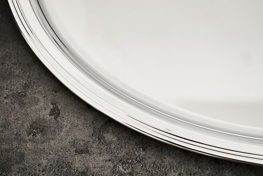 Oval tray silver 903 grammi Zanolli Vintage