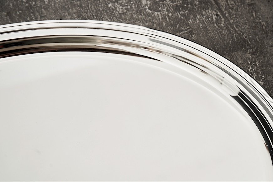 Oval tray silver 903 grammi Zanolli Vintage