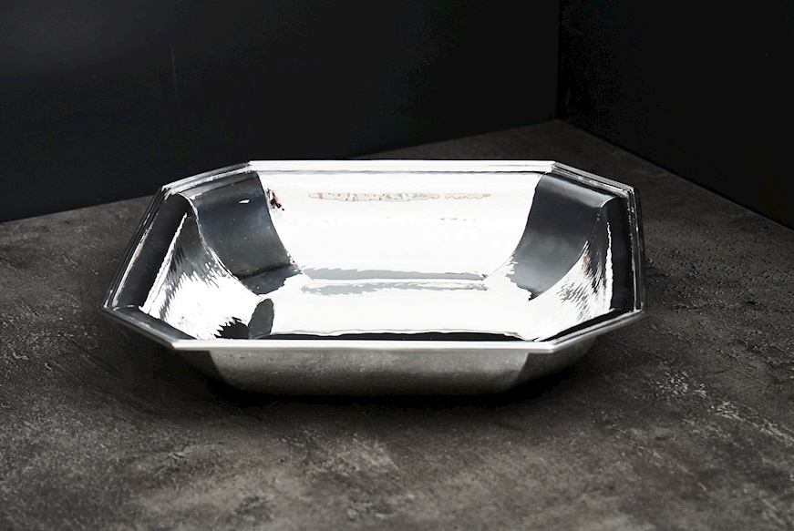 Octagonal bowl silver 314 grammi Zanolli Vintage