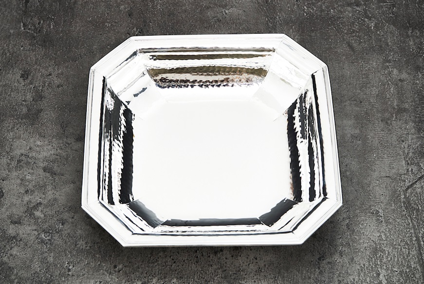 Octagonal bowl silver 314 grammi Zanolli Vintage