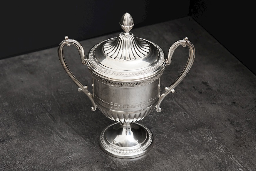 Sugar bowl silver 397 grammi in Empire style Zanolli Vintage