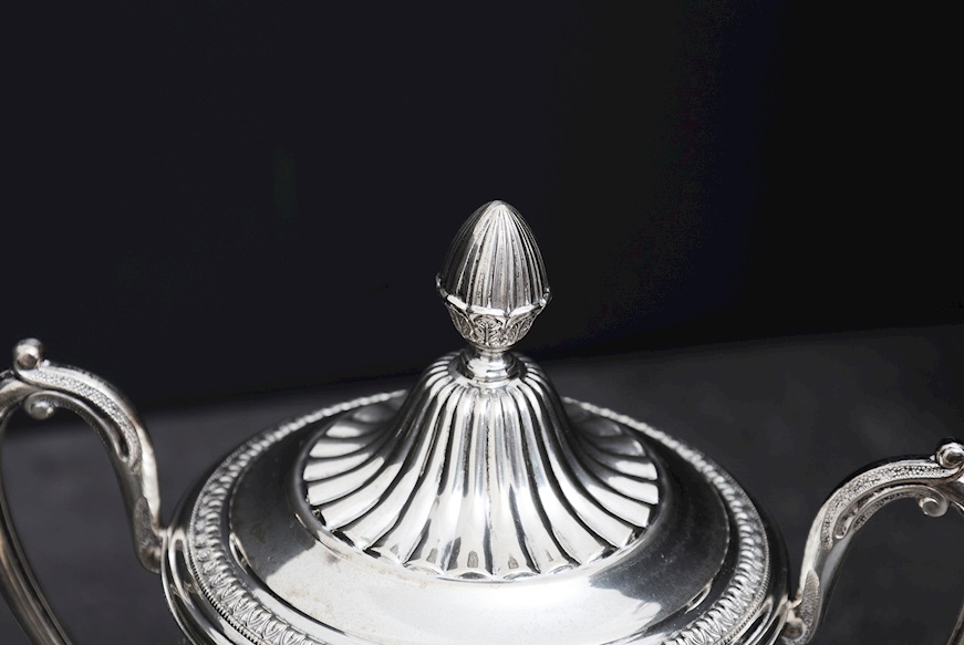 Sugar bowl silver 397 grammi in Empire style Zanolli Vintage