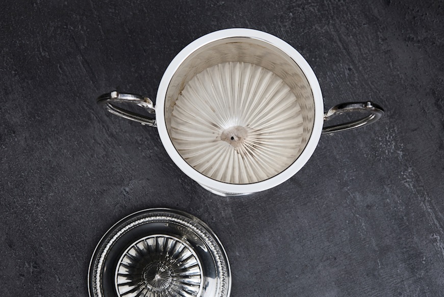 Sugar bowl silver 397 grammi in Empire style Zanolli Vintage