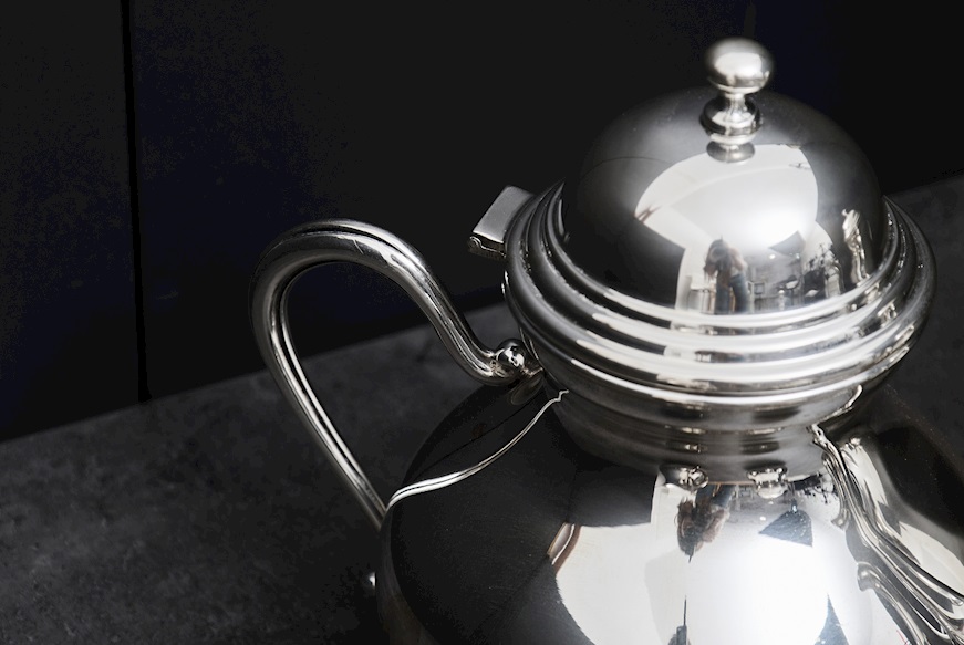 Tea and coffee service silver 1435 grammi in English style Zanolli Vintage