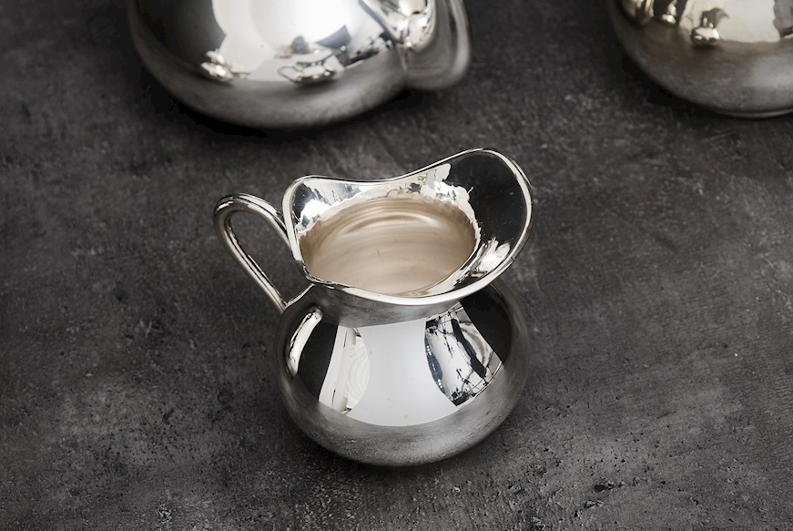 Tea and coffee service silver 1435 grammi in English style Zanolli Vintage