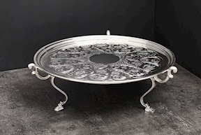 Alzata argento 754 grammi decorazione floreale usato ricondizionato Zanolli Vintage