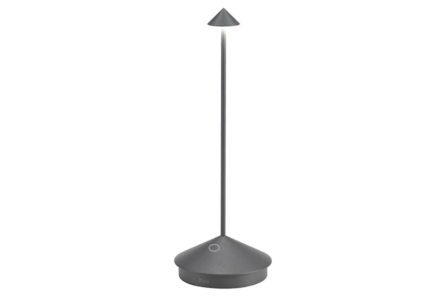 Lampada da tavolo Pina Grigio Scuro Zafferano