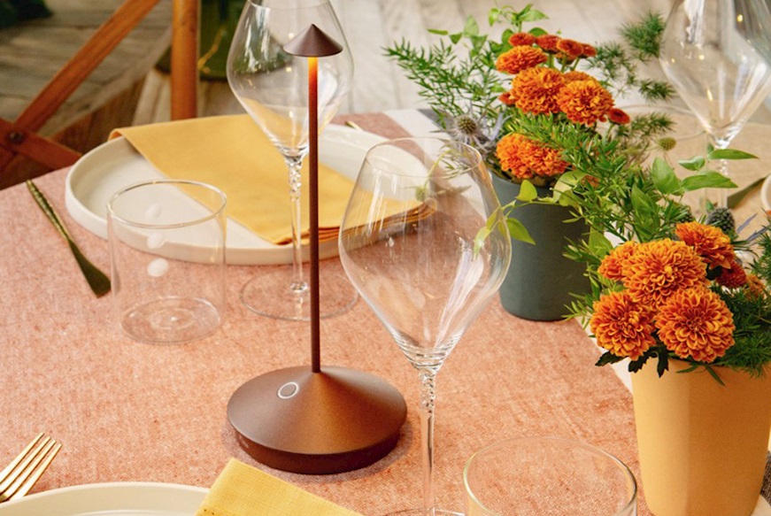 Lampada da tavolo Pina Corten Zafferano
