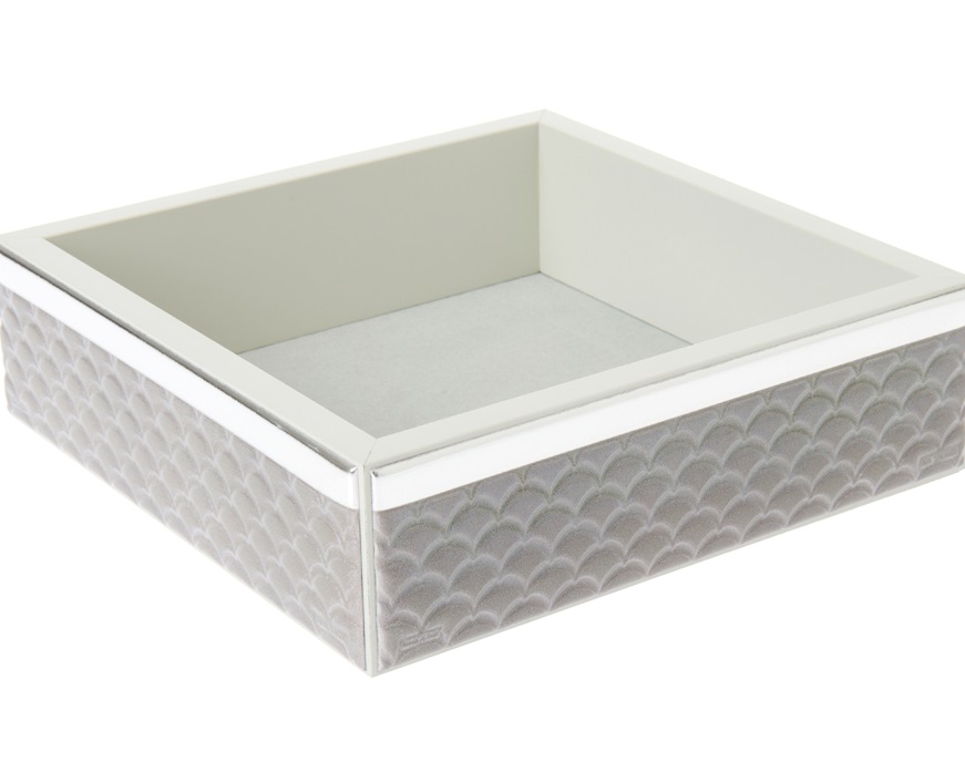 Svuotatasche Pigna tortora e argento Selezione Zanolli