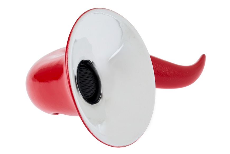 Amplificatore Bluetooth Pop Korn rosso argento Selezione Zanolli