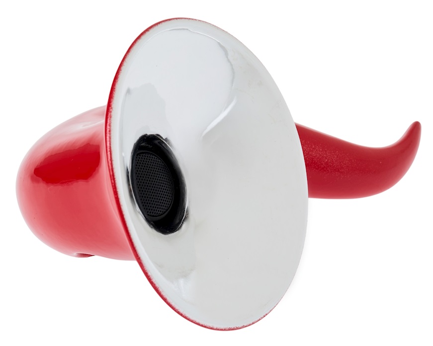 Amplificatore bluetooth Pop Korn rosso argento Selezione Zanolli