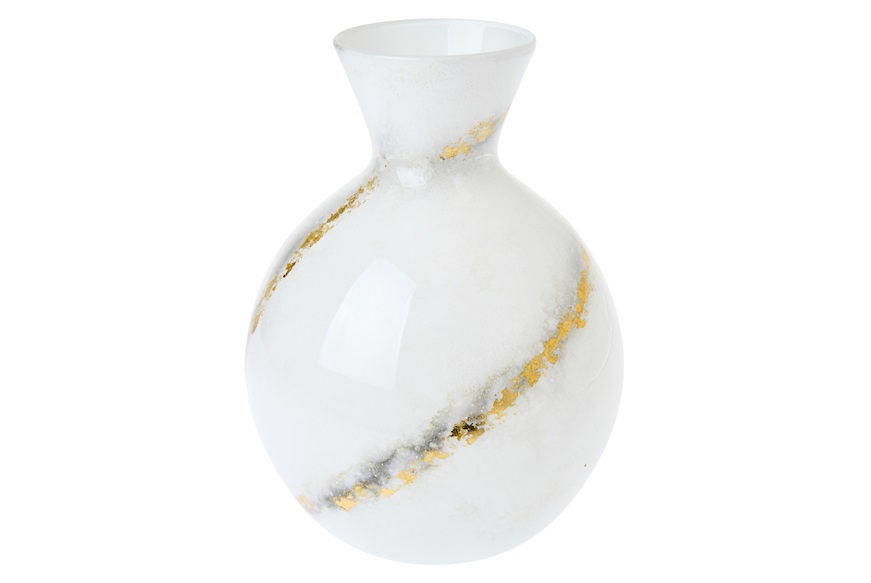 Vaso David bianco e oro Selezione Zanolli