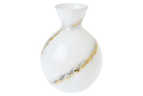 Vaso David bianco e oro Selezione Zanolli