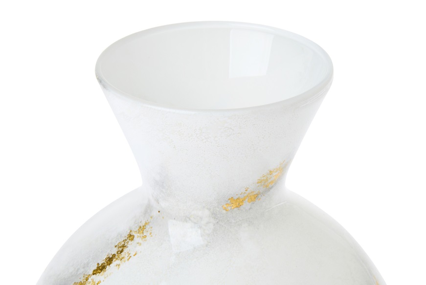 Vaso David bianco e oro Selezione Zanolli