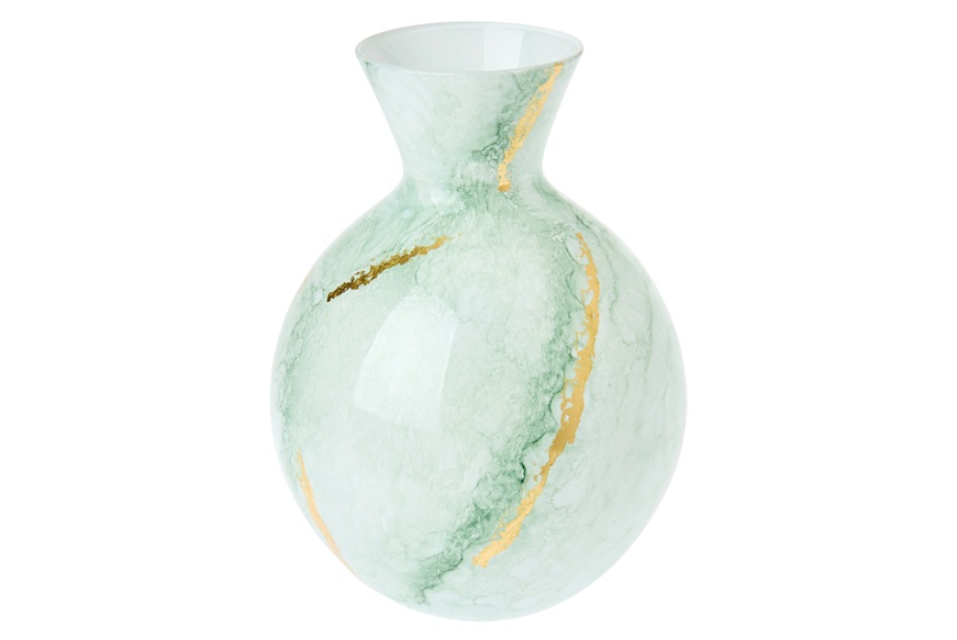 Vaso David bianco e oro Selezione Zanolli