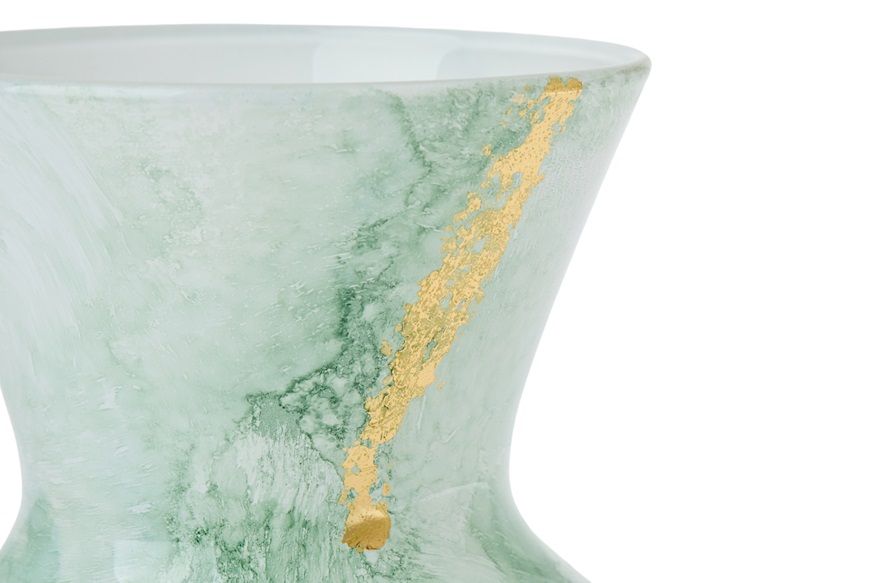 Vaso David bianco e oro Selezione Zanolli
