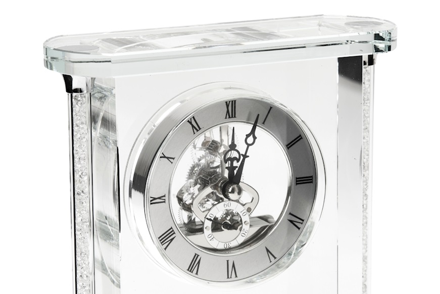 Orologio da tavolo cristallo con movimento a vista Ottaviani