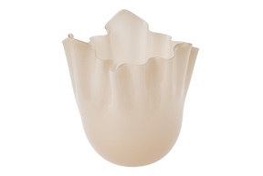 Vase Fazzoletto Murano glass moka Venini
