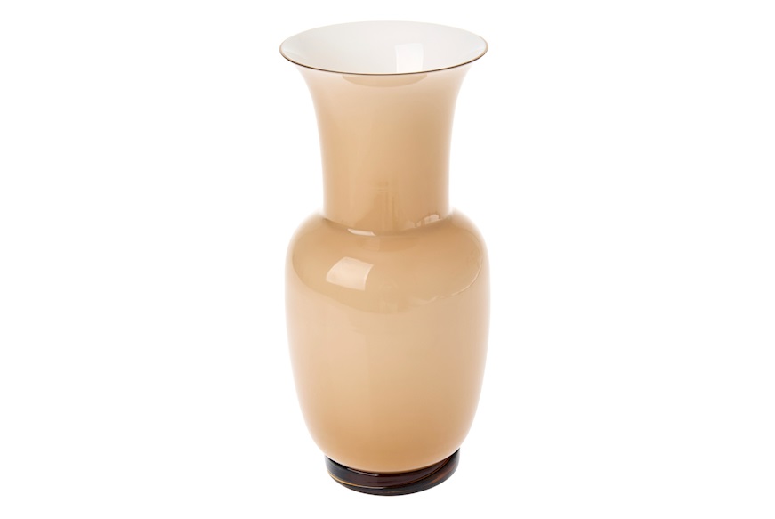 Vaso Opalino vetro di Murano moka Venini