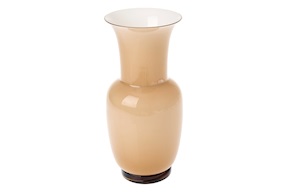 Vaso Opalino vetro di Murano moka Venini