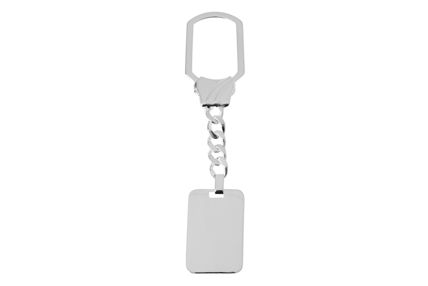 Keychain silver with rectangular plate Selezione Zanolli