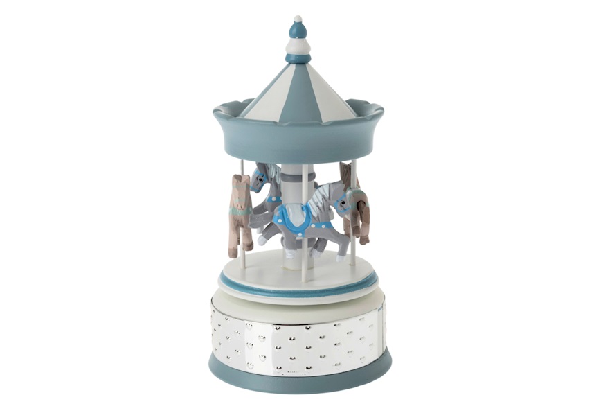 Music Box Horses Carousel blue Selezione Zanolli