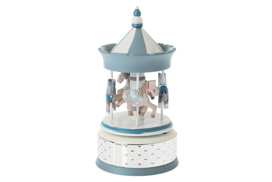 Music Box Horses Carousel blue Selezione Zanolli