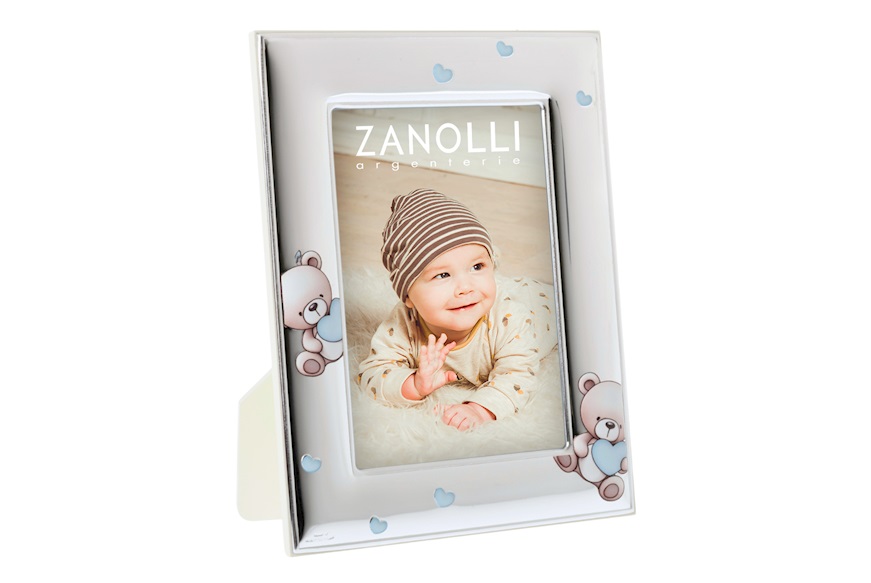 Cornice Orsetti Cuori argento pvd celeste Selezione Zanolli