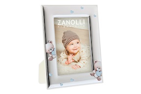 Cornice Orsetti Cuori argento pvd celeste Selezione Zanolli