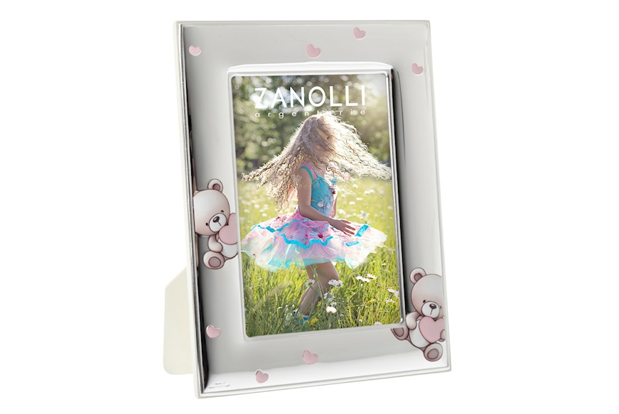 Cornice Orsetti Cuori argento pvd rosa Selezione Zanolli