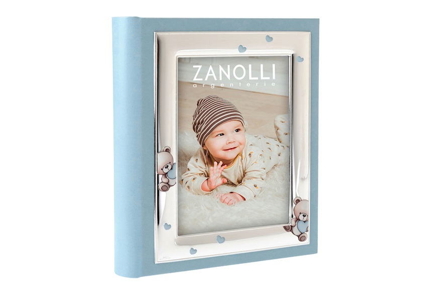 Album Orsetti con Cuore argento pvd celeste Selezione Zanolli