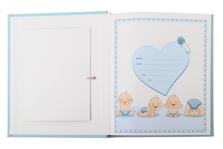 Album Orsetti con Cuore argento pvd celeste Selezione Zanolli