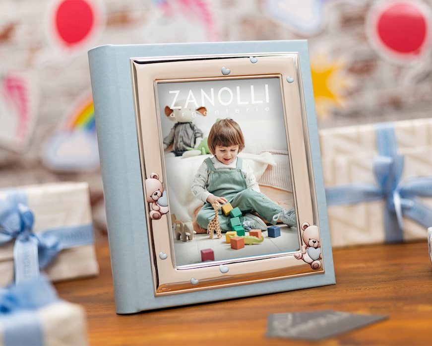 Photo album Teddy Bear with Heart blue Selezione Zanolli