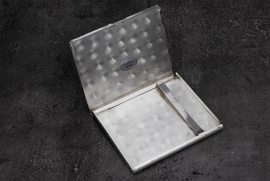 Portasigarette argento 97 grammi con incisione fiorentina usato ricondizionato Zanolli Vintage