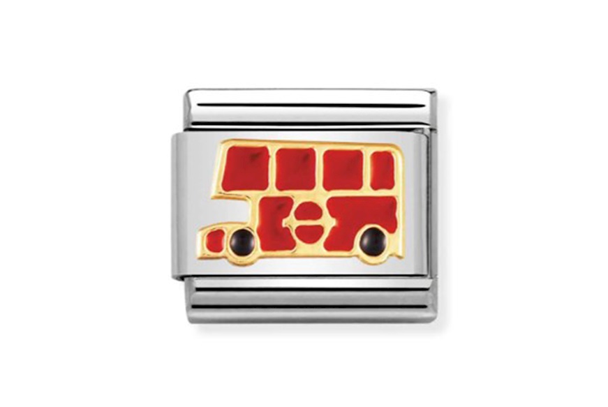 English Bus Composable steel gold and enamel Nomination