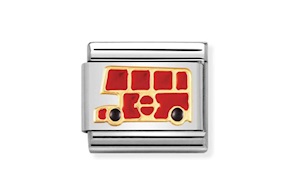 English Bus Composable steel gold and enamel Nomination