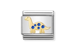 Brontosaurus Composable steel gold and enamel Nomination