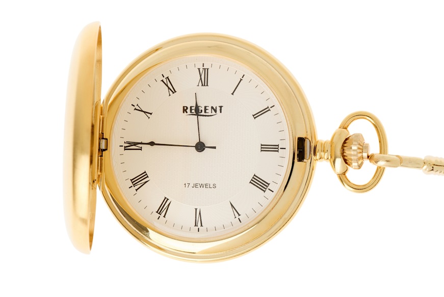 Orologio da taschino Regent acciaio dorato satinato Selezione Zanolli