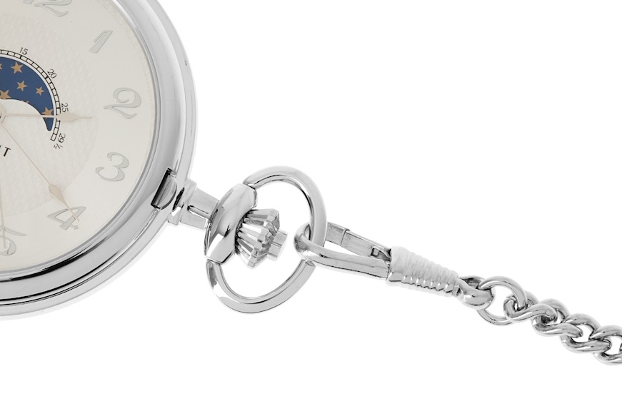 Orologio da taschino Regent acciaio con fasi lunari Selezione Zanolli