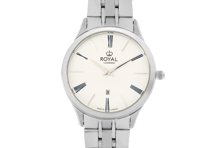 Orologio da polso donna acciaio con quadrante bianco Royal London