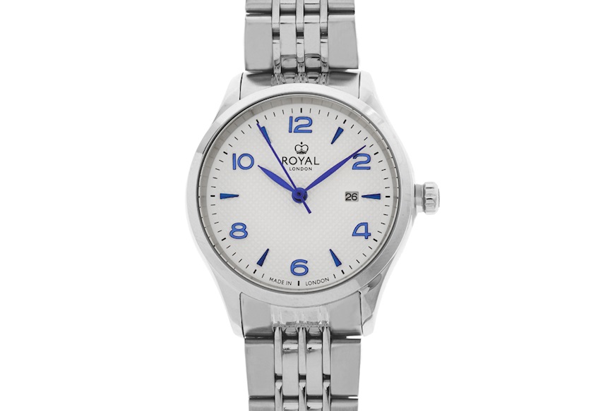 Orologio da polso donna acciaio con quadrante bianco Royal London