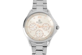 Orologio da polso donna acciaio con quadrante bianco Royal London