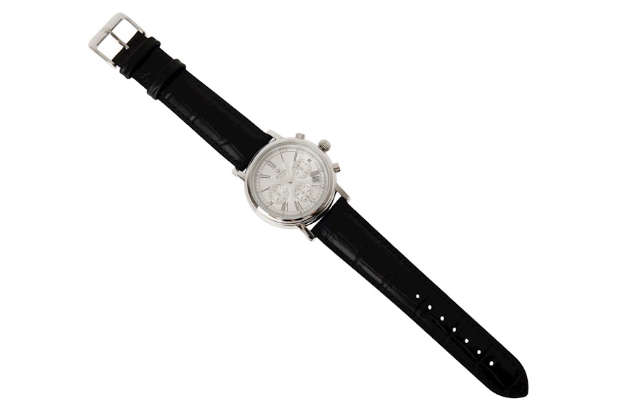 Orologio da polso acciaio con quadrante bianco e cinturino in pelle Royal London