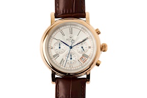 Orologio da polso acciaio con quadrante bianco e cinturino in pelle Royal London