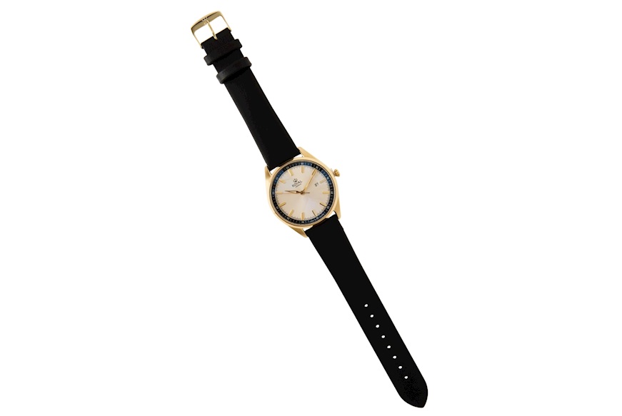 Orologio da polso acciaio con quadrante bianco e cinturino in pelle Royal London