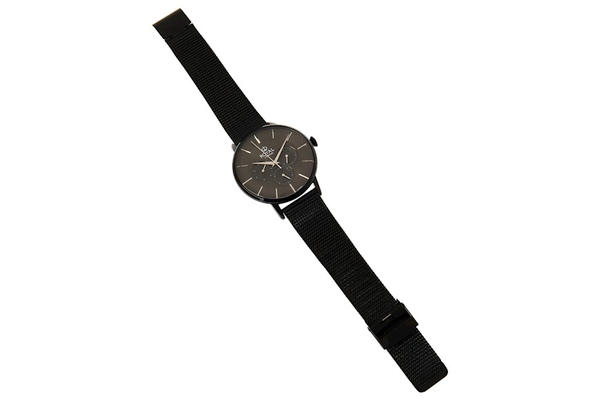 Orologio da polso acciaio con quadrante nero Royal London