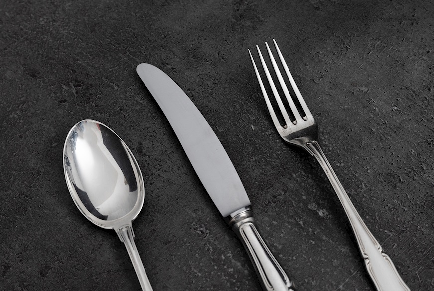 Baby cutlery set silver 68 grammi Zanolli Vintage