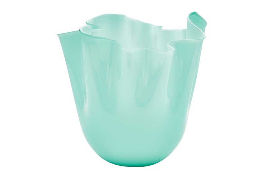 Vase Fazzoletto Murano glass mint green Venini